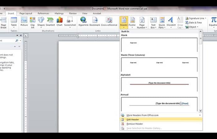 Crear un encabezado sin transparencia en Word