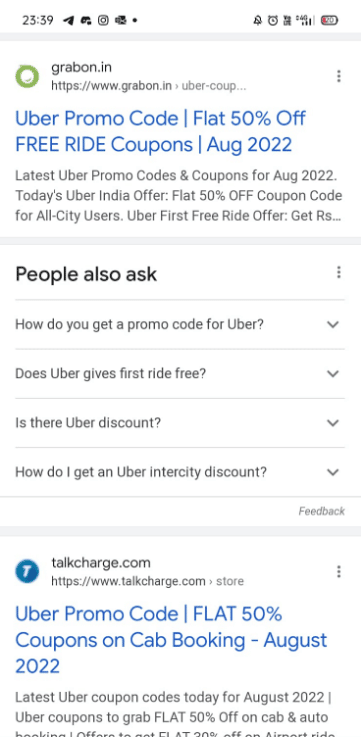 Puede visitar cualquiera de los sitios web visibles y probar códigos de promoción desde allí