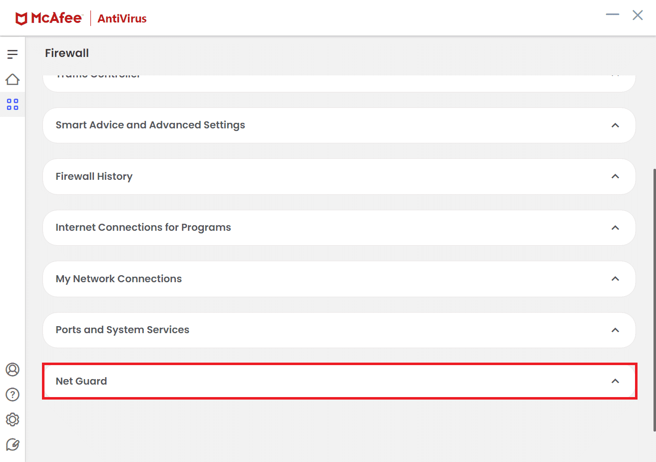 Desplácese hacia abajo y haga clic en Net Guard.  12 formas de establecer una conexión segura en Chrome