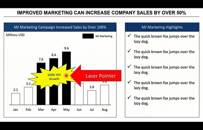 Cómo usar el puntero láser en PowerPoint