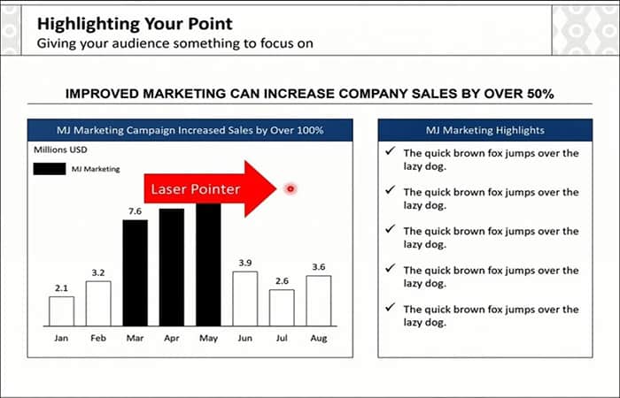 Cómo usar el puntero láser en PowerPoint
