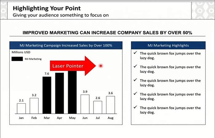 Cómo usar el puntero láser en PowerPoint