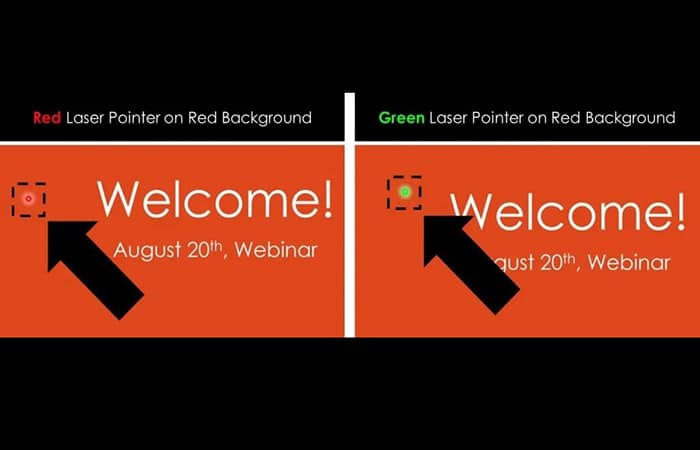 Cambiar el color del puntero láser