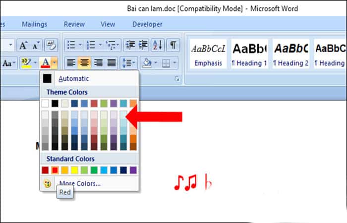 Insertar símbolos musicales en Word