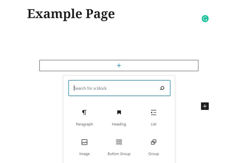 Agregar bloques a la página.