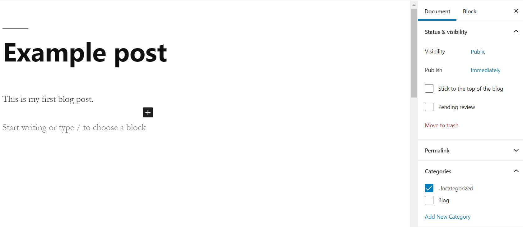 Barra lateral de publicaciones.