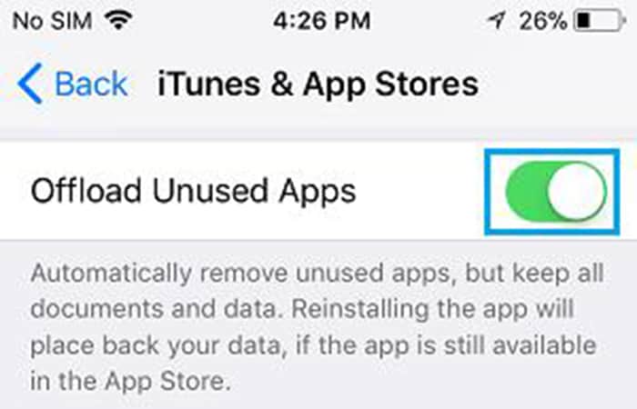 Descargar aplicaciones no utilizadas