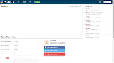 Sitio de Pastebin Pastebin