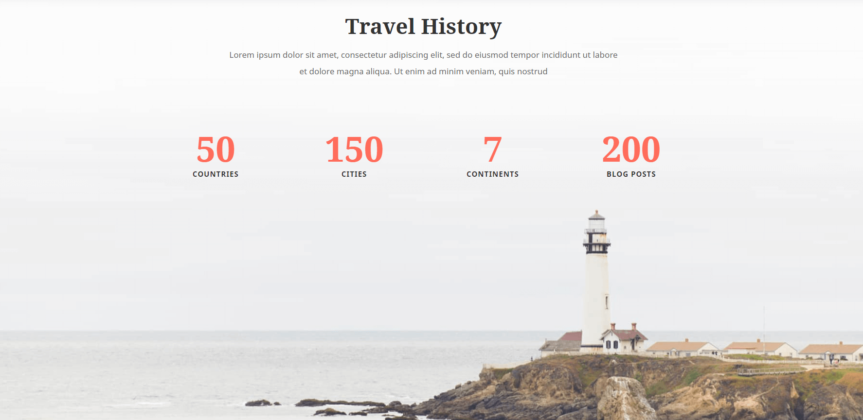 Una sección de un blog de viajes.