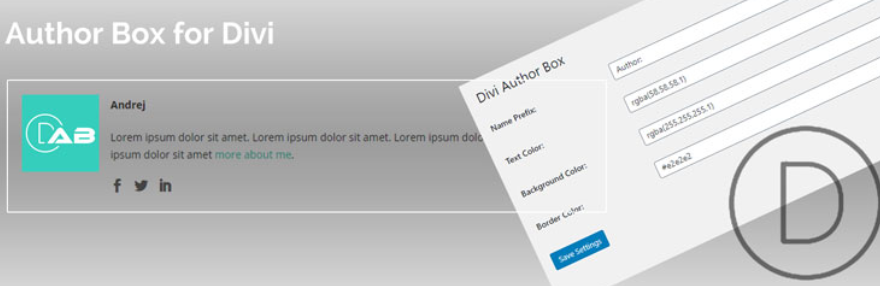 Complemento Author Box para Divi.