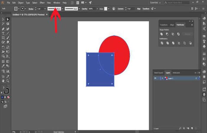 Cómo cortar y recortar objetos en Illustrator con Pathfinder