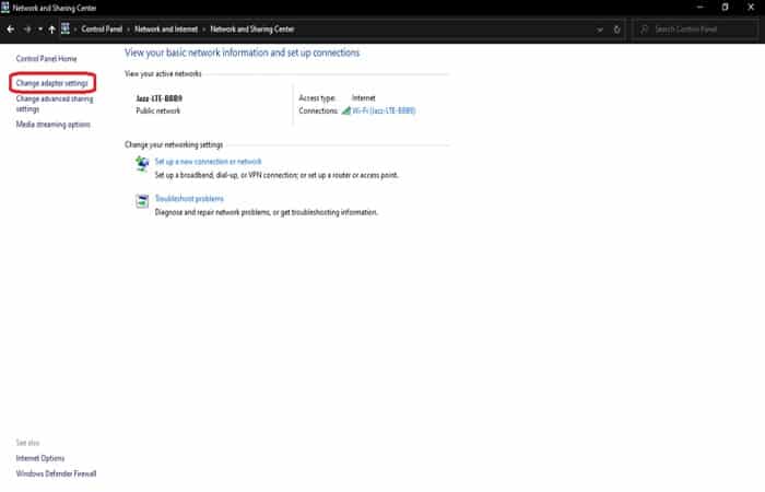 Centro de redes y recursos compartidos