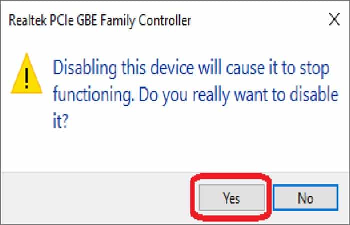 Deshabilitar dispositivo