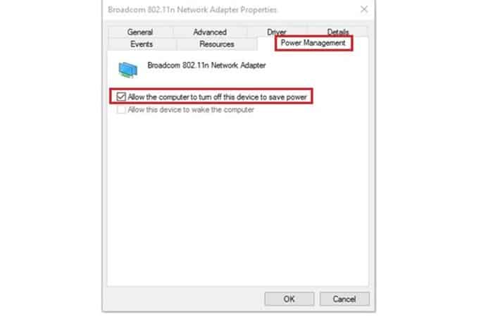 pestaña Controlador