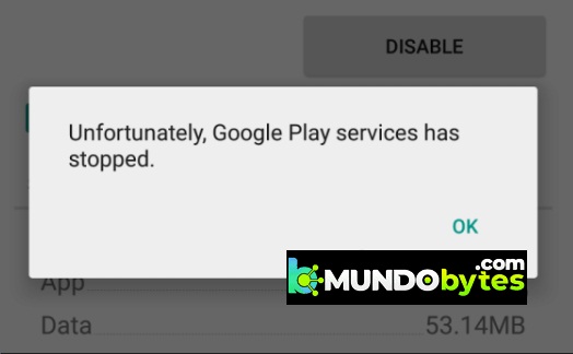 Error Servicios de Google Play se detuvo