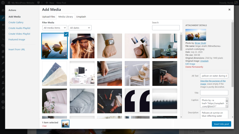 Las imágenes de Unsplash están cosidas en caliente