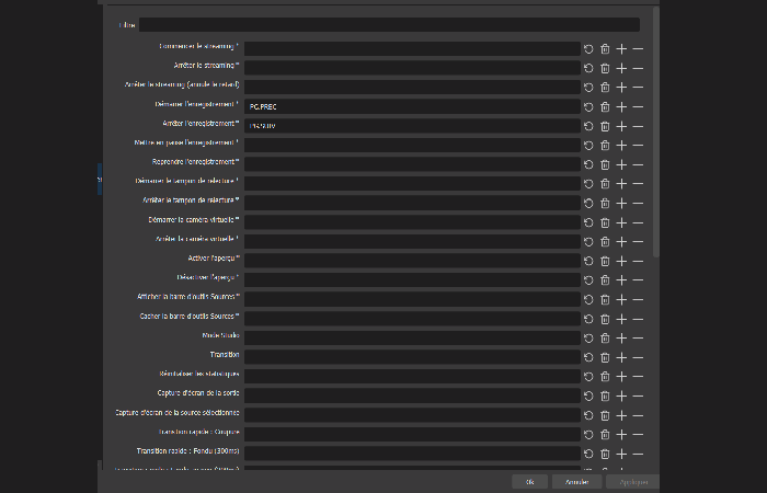 Valores actuales para la velocidad de fotogramas (FPS)