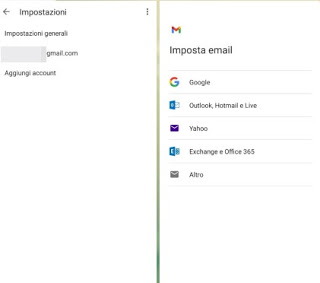 Cuenta de Gmail añadida aplicación de correo electrónico