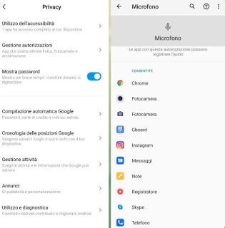 Control de micrófono de Android micrófono androide