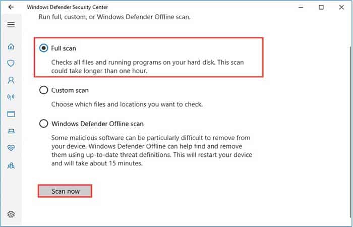 Busca de virus y malware