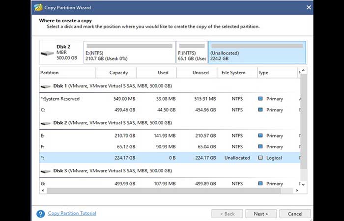 Copia de seguridad de los datos de la unidad del sistema