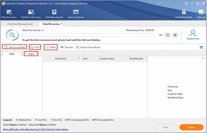 Recuperar datos perdidos utilizando MiniTool