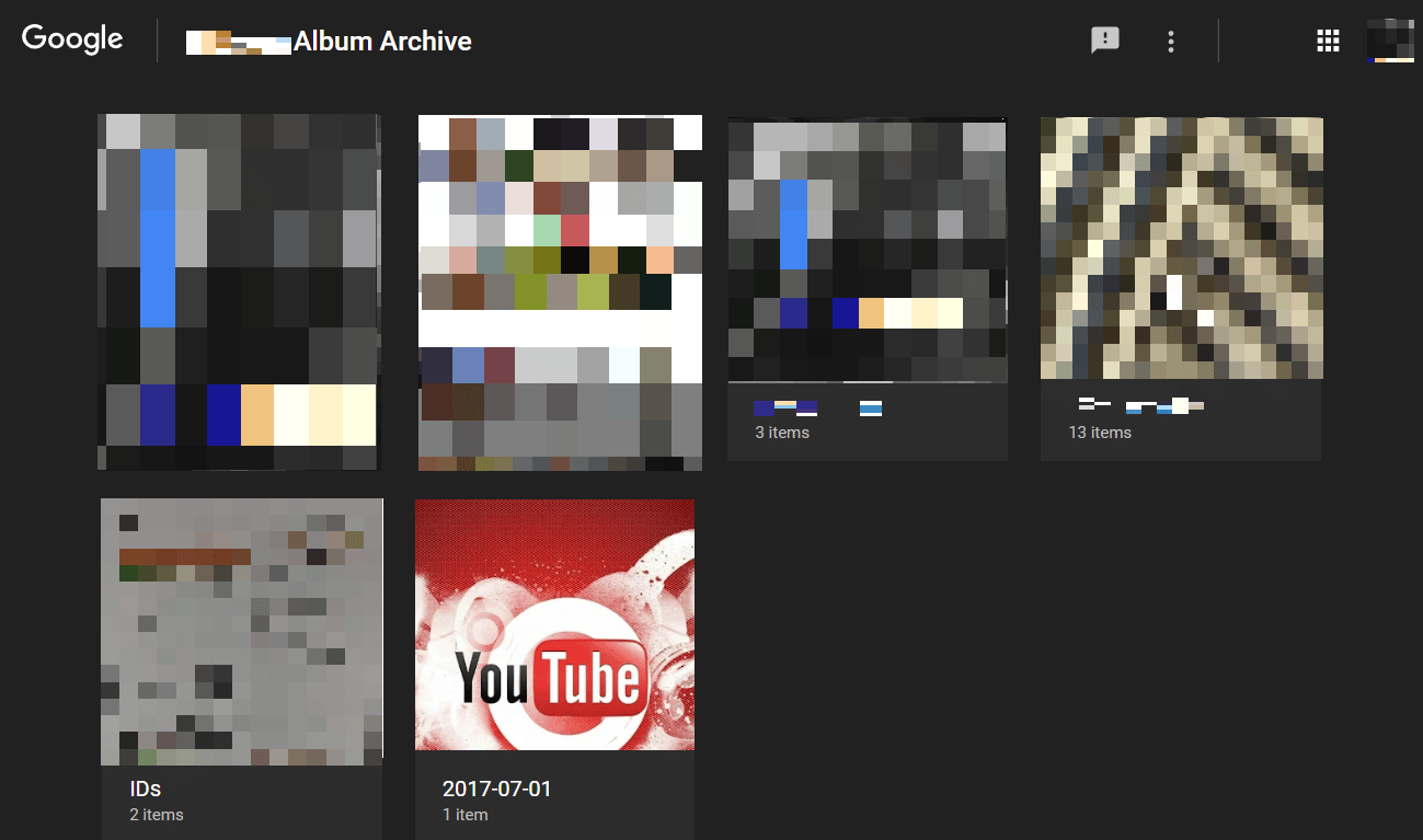Archivo de álbumes de Google