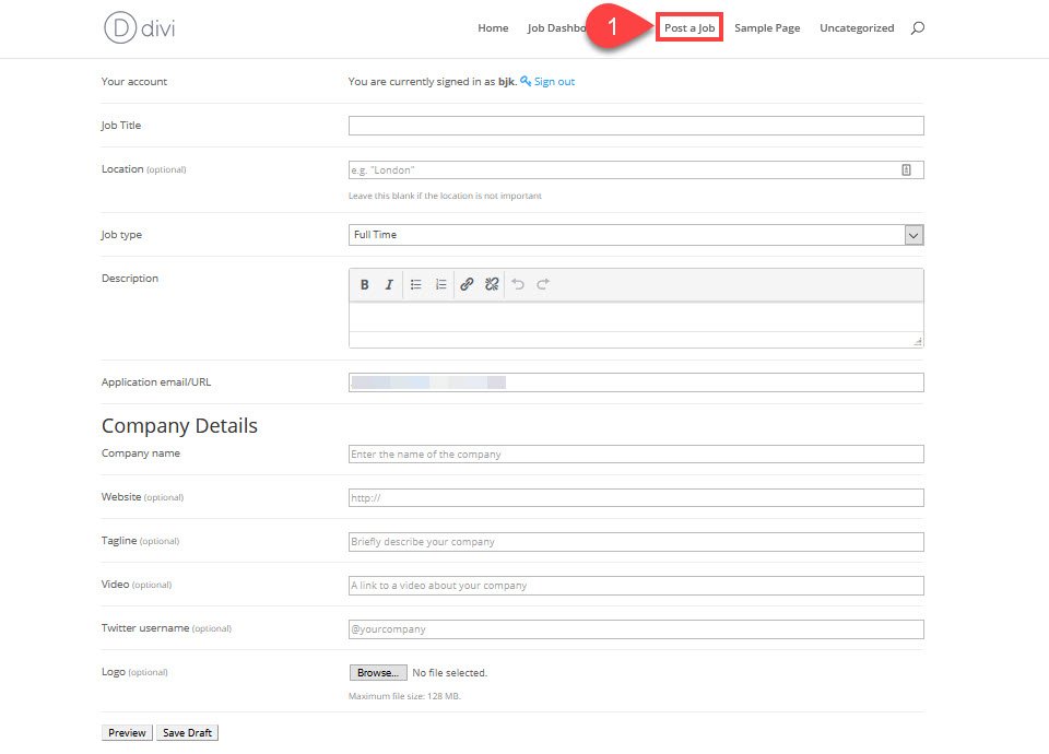 envío de oferta de trabajo de front-end