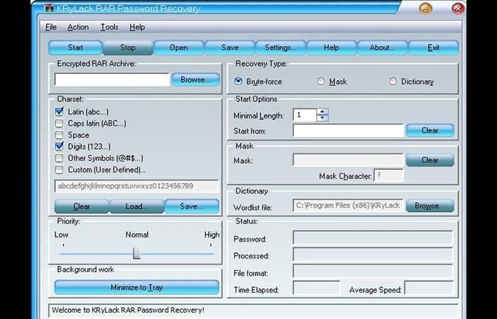 KRyLack RAR Password Recovery