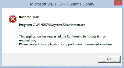 Error de tiempo de ejecución 217