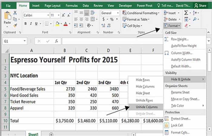 Ocultar filas en Excel