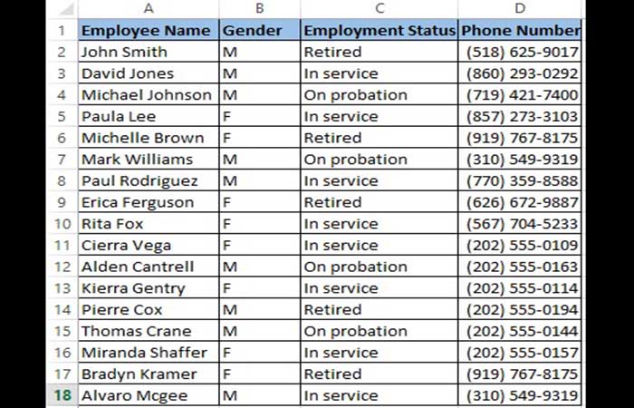 Uso de filtros para ocultar filas en Excel