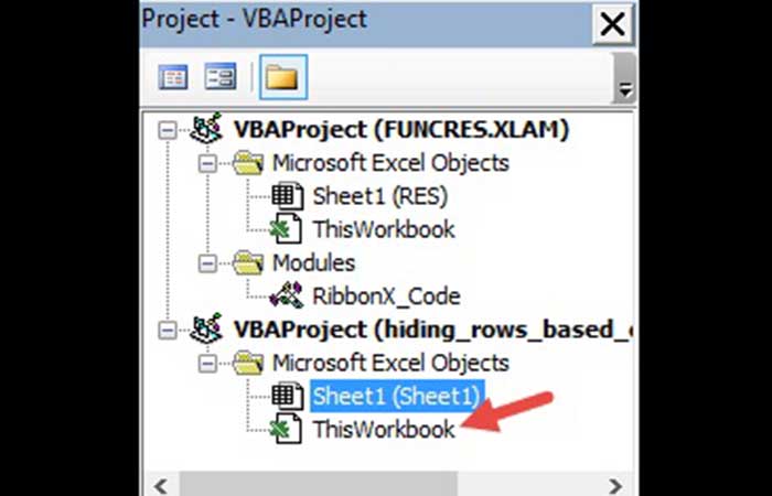 Uso de VBA para ocultar filas en Excel
