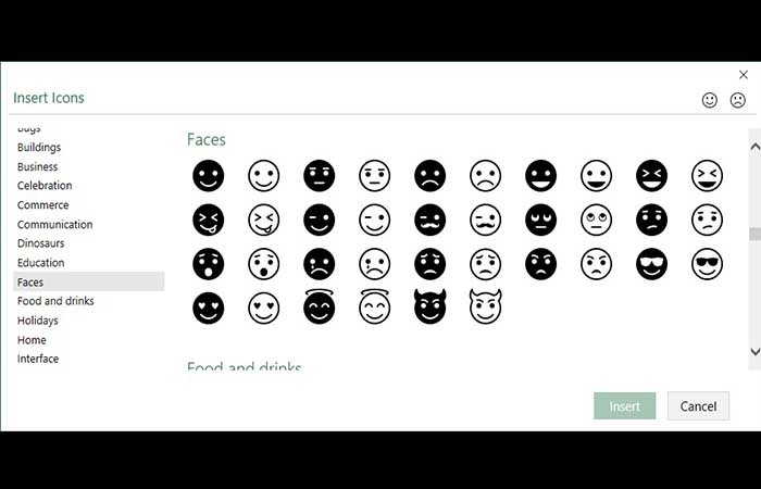 Insertar un símbolo de icono