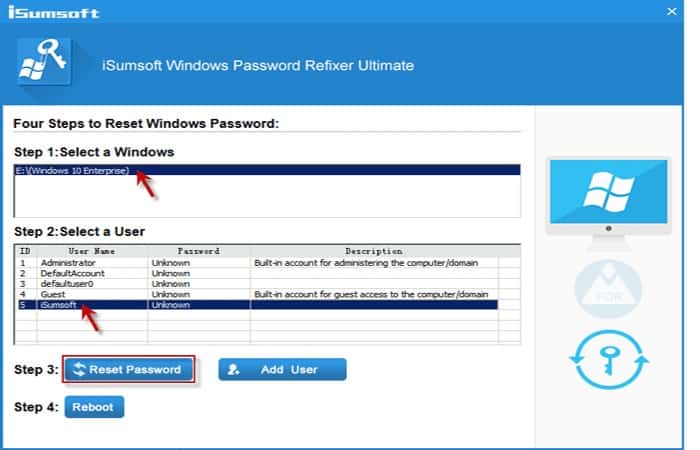 Seleccionar instalación de Windows