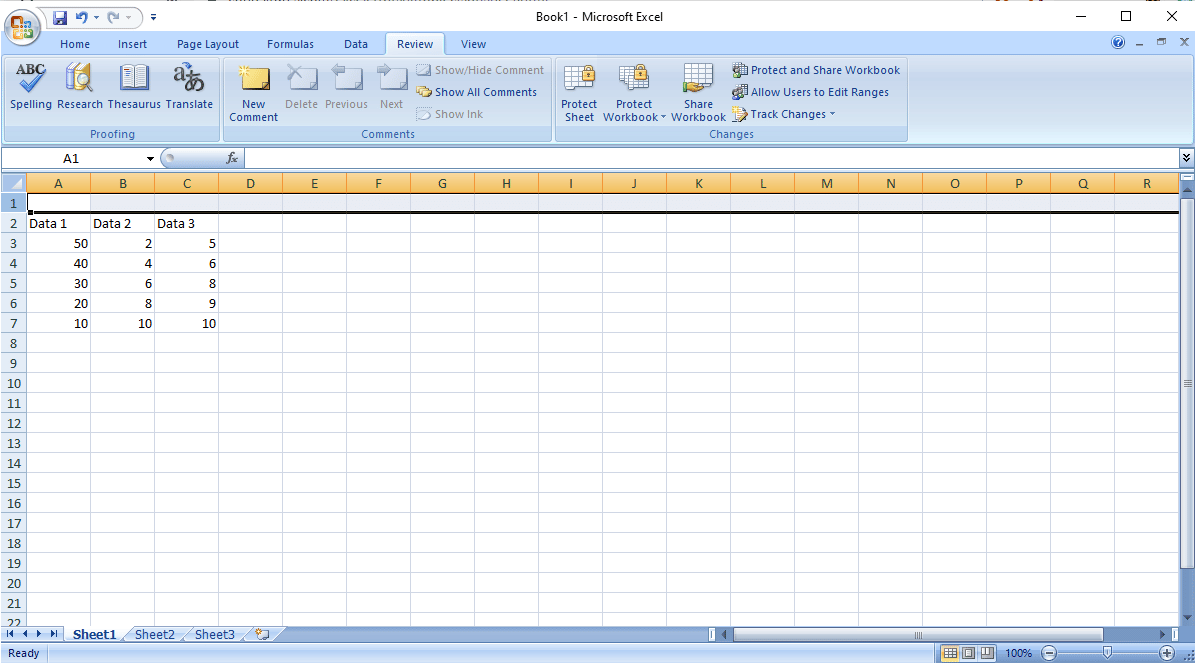 Presione Ctrl + Shift y luego presione la tecla de flecha derecha para seleccionar toda la fila.  excel no puede insertar nuevas celdas