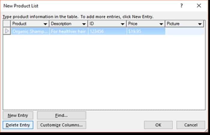 Escribir nueva lista