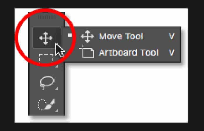 herramienta mover en Photoshop