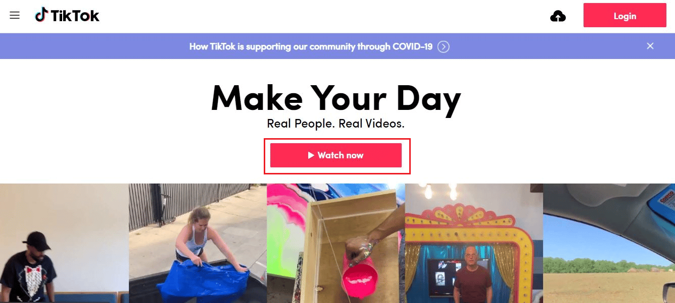 sitio web oficial de TikTok - Ver ahora