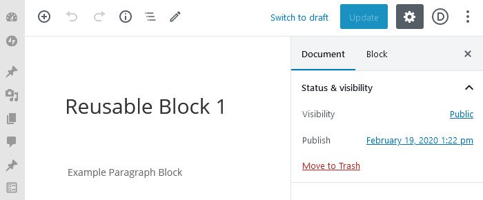 Bloques de WordPress reutilizables