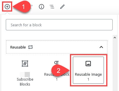 insertar un bloque reutilizable en una plantilla