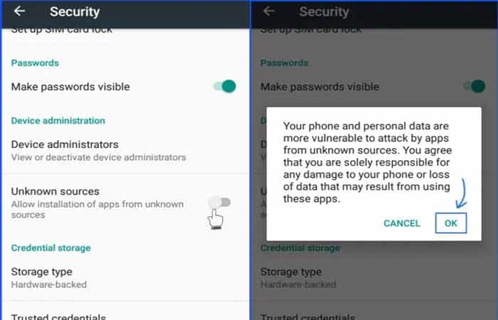 Instalar una fuente desconocida