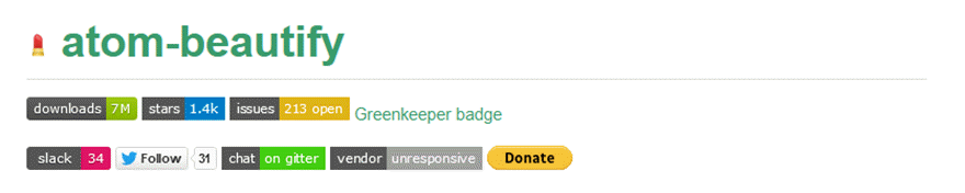 un paquete de aditivos embellecedores de átomos