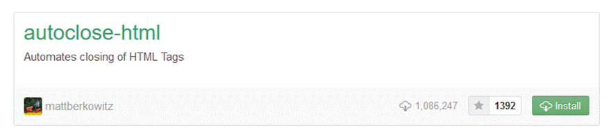 Paquete Atom para cierre automático de HTML