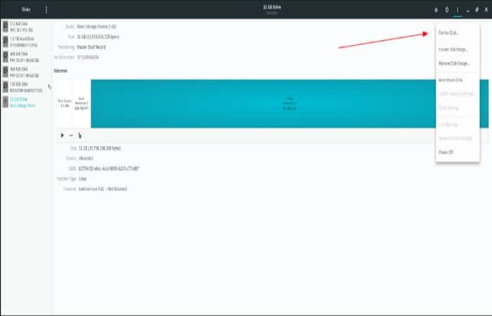 Ubuntu: formatear la tarjeta SD con Ubuntu- (Gnome Disk Utility)