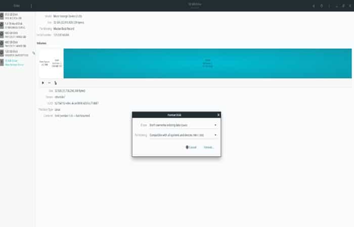 Ubuntu: formatear la tarjeta SD con Ubuntu- (Gnome Disk Utility)