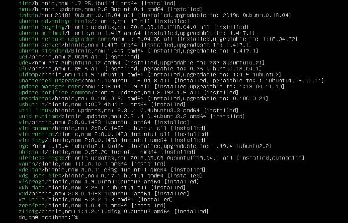 ¿Cómo enumerar los paquetes instalados en Ubuntu?