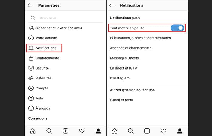 Cómo dejar de recibir notificaciones push en Instagram