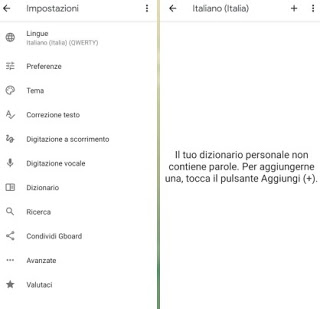 Diccionario interno de Android Diccionario