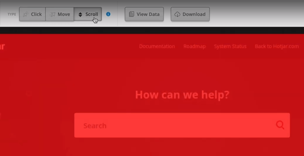 Ejemplo de mapa de calor de desplazamiento.
